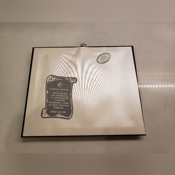 Vintage Italian Scene Picture hand-painted on silver - Picture 5 of 8